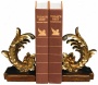 Set Of 2 Cresting Leaf Bookends (u6835)