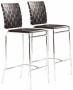 Set Of 2 Zuo Dark Crlss Cross Modern Counter Stool (t2554)