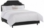 Shirrde Headboard Black Velvet Bed (california King) (p2455)