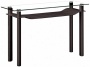 Zuo Tier Espresso Leatherettre And Glass Console Table (v8391)