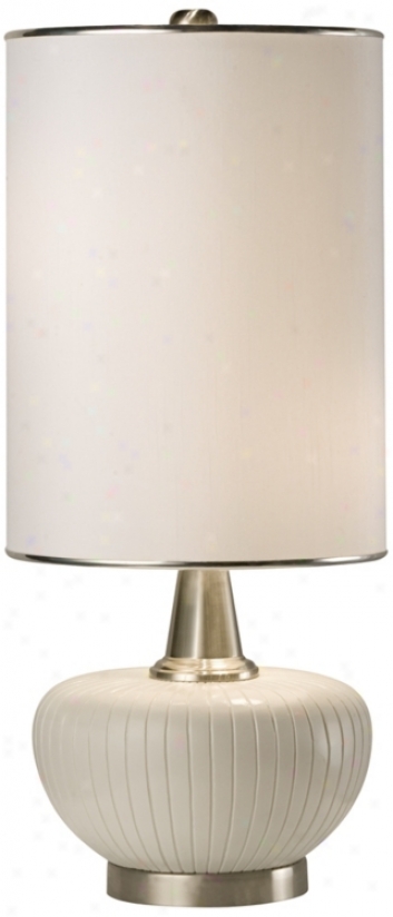 Thumprints Blanco Satin White Table Lamp (r4940)