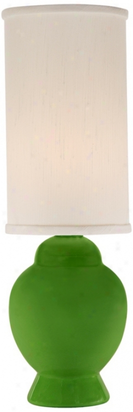 Thumprints Ginger Lime Green Ceramic Mini Accent Lamp (7240)