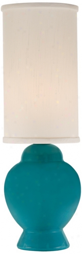 Thumprints Ginger Turquoise Cersmic Mini Accent Lamp (v7220)