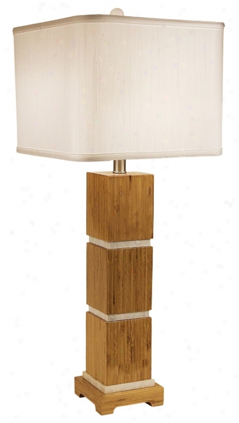 Thumprints Tahiti With White Adjust Shade Table Lamp (m6971)