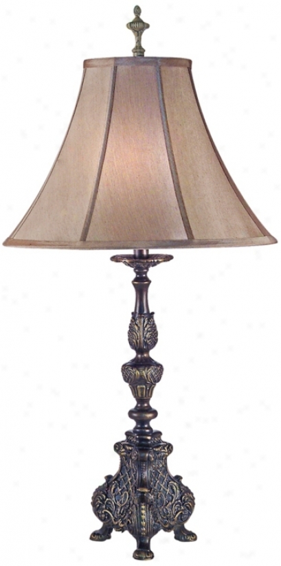 Tiffania Ornate Cast Metal 36" High Buffet Lamp (j6558)