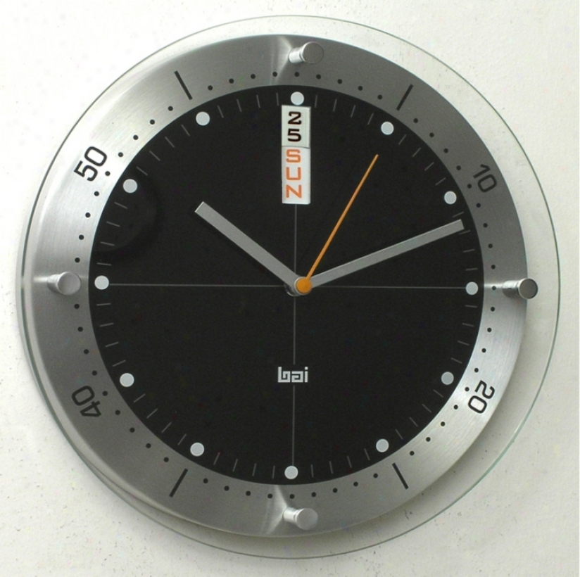 Timemaster Aluminum With Wicked Dial 12" Wall Clock (p7963)