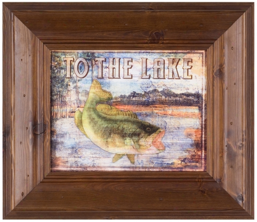 To The Lake 22 1/2" Wide Framed Wall Art (t0250)