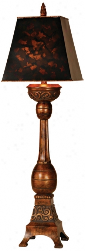 Tortoise Shell Darkness Tall Buffet Accent Lamp (m5431)