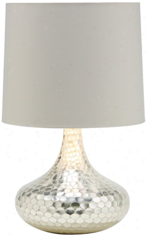 Tortoise Silver Bottle Neck Table Lamp (k4696)