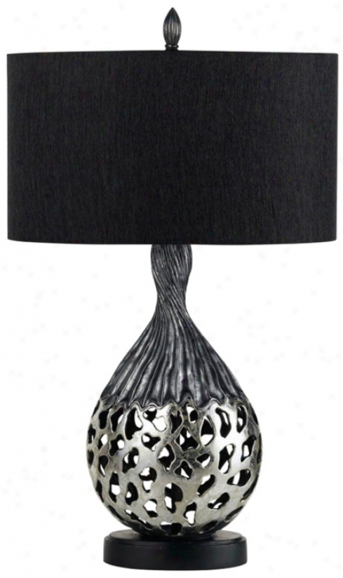 Tortona Silver Finish Table Lamp (p6673)