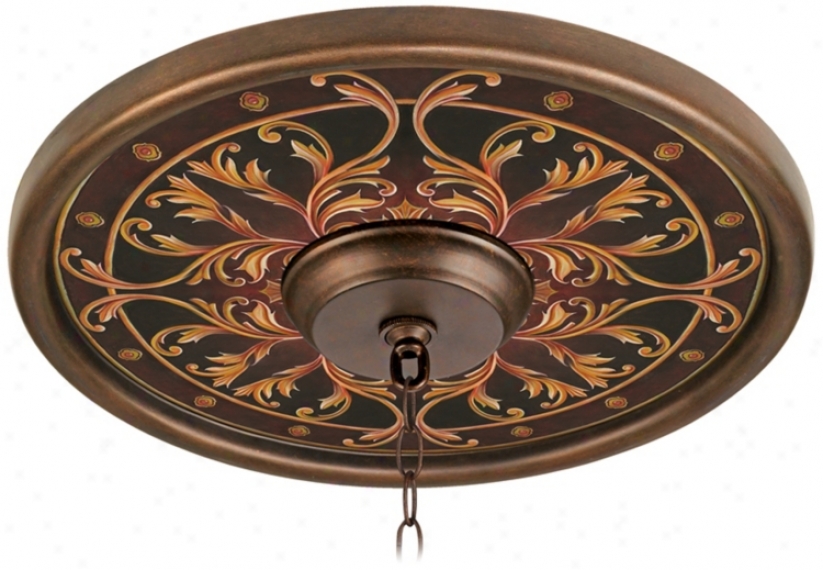 Tracery Jewels 16" Wide Bronze Finish Ceiling Medallion (02975-g7155)