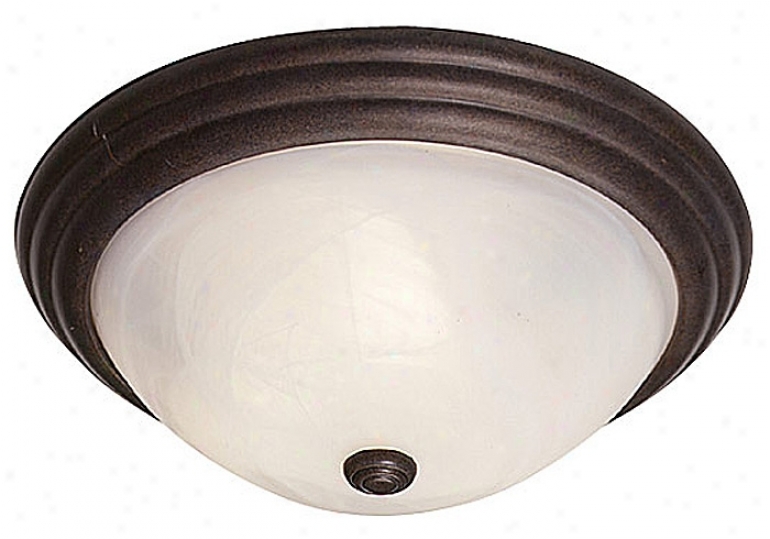 Traditional Bronze Finish 13" Wid Ceiling Light Fixture (12592)