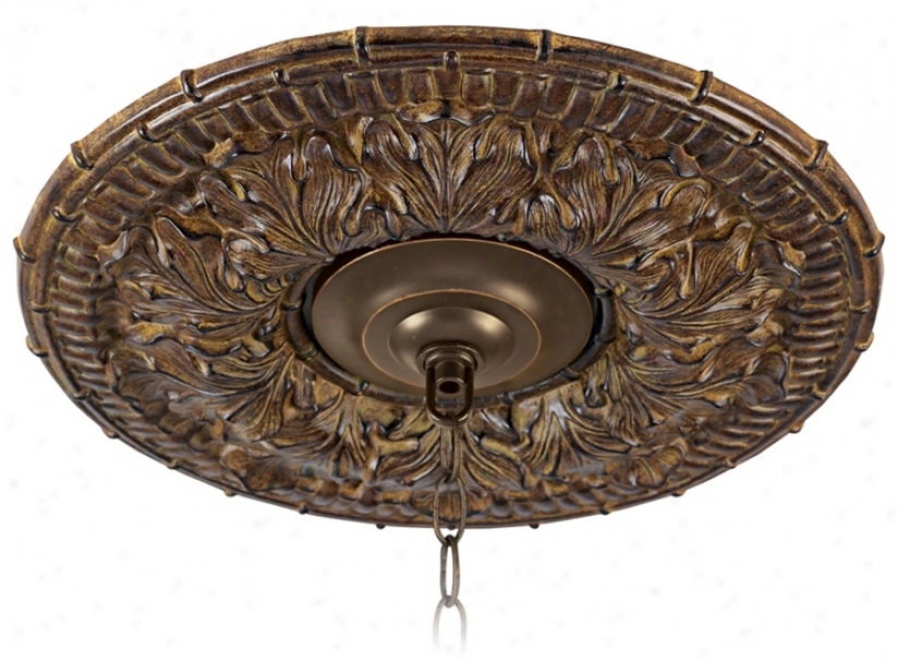 Transitional 16" Wide Bronze Ceiling Medallion (90480)