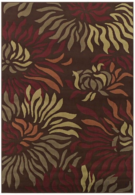 Tremont Collectiom Rippling Petals Chocolate 8x10 Area Ru (n4348)