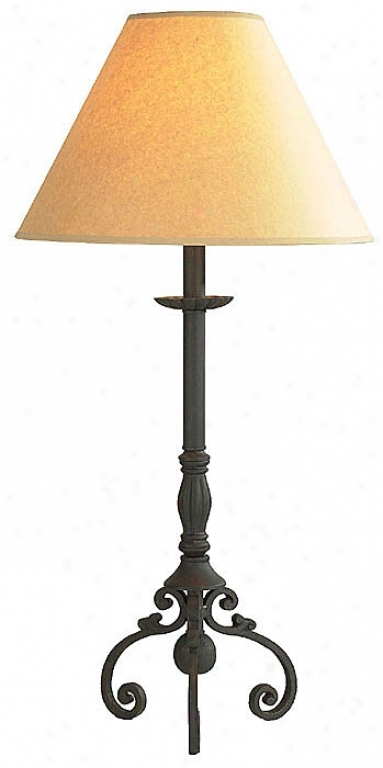 Tripod Iron Scroll Table Lamp (67645)