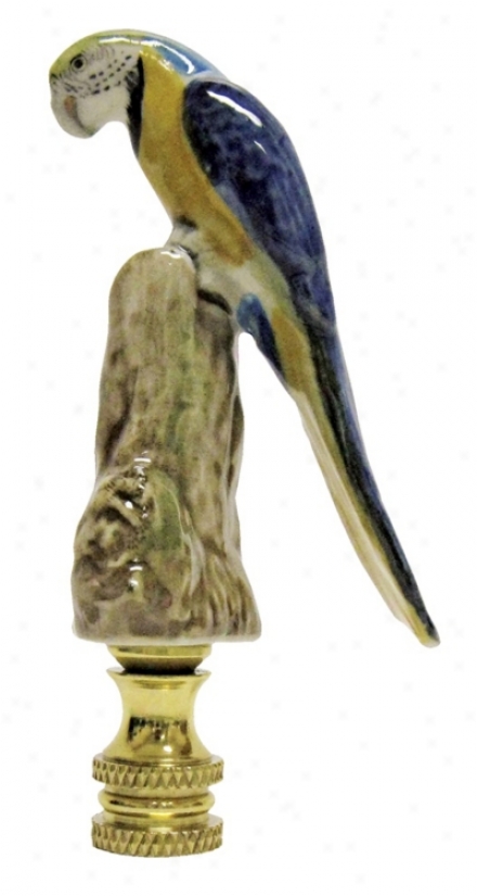 Tropical Parrot Porceoain Finial (40138)