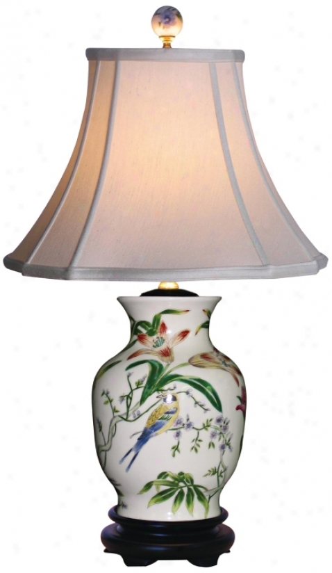 Tulip Vase Porcelain Table Lamp (g6964)
