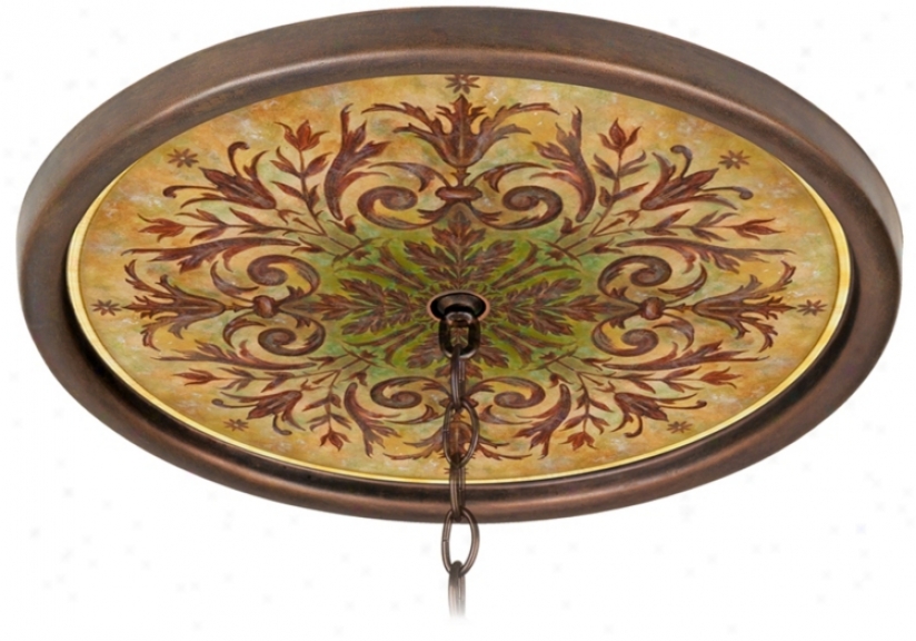 Tuscan Basil 16" Wide Bronze 1&quo Opening Medallion (g8171-g7694)