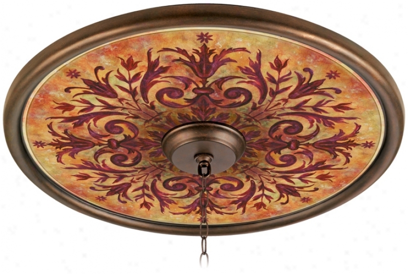 Tuscan Be roused 24" Wide Bronze Finish Ceiling Medallion (02777-g7142)