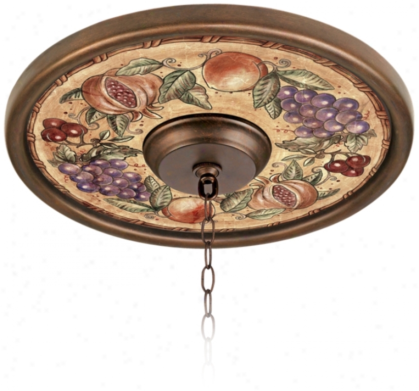 Tuscan Fruit 16" Wide Bronze Finish Ceiling Medallion (02975-h8827)