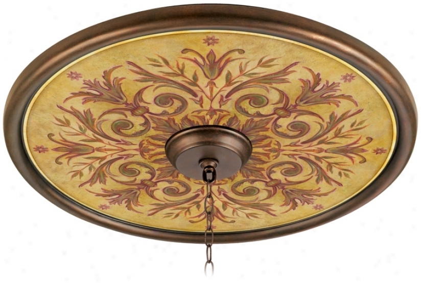 Tuscan Wine 24" Wide Bronze Finish Ceiling Medallion (02777-g7141)