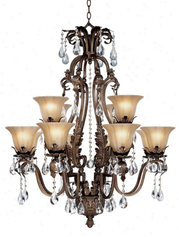 Twelve Light With Crystal Accents Chandelier (44422)