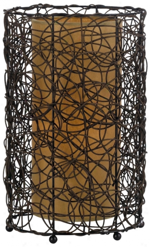 Twig Rattan Accent Lamp (p6681)