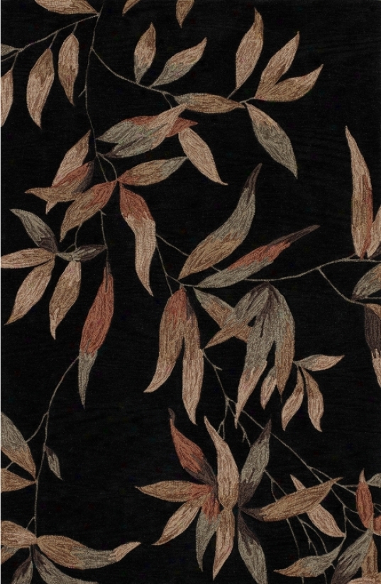 Twilight Garden Black 3'6"x5'6" Area Rug (j6282)