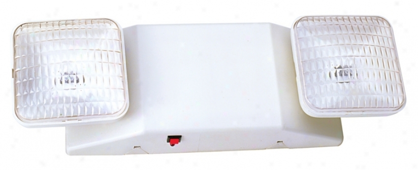 Two Light Damp Location White Emergency Light (40358)