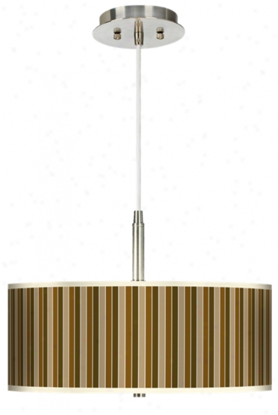 Umber Stripes 16" Wde Giclee Pendant Light (g9447-h8886)