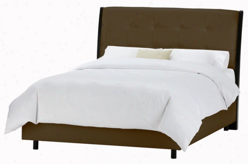 Upholstered Headboard Brown Vinyl Channel (full) (p2494)