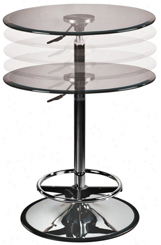 Uppity Glass Adjustable Bar Table (f4127)