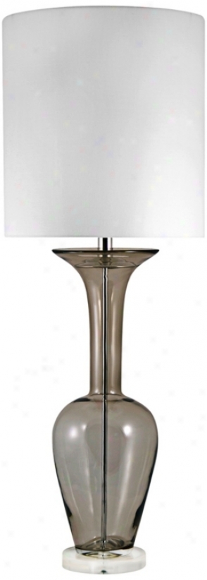 Urn Smoked Glass Console Lamp (v2537)