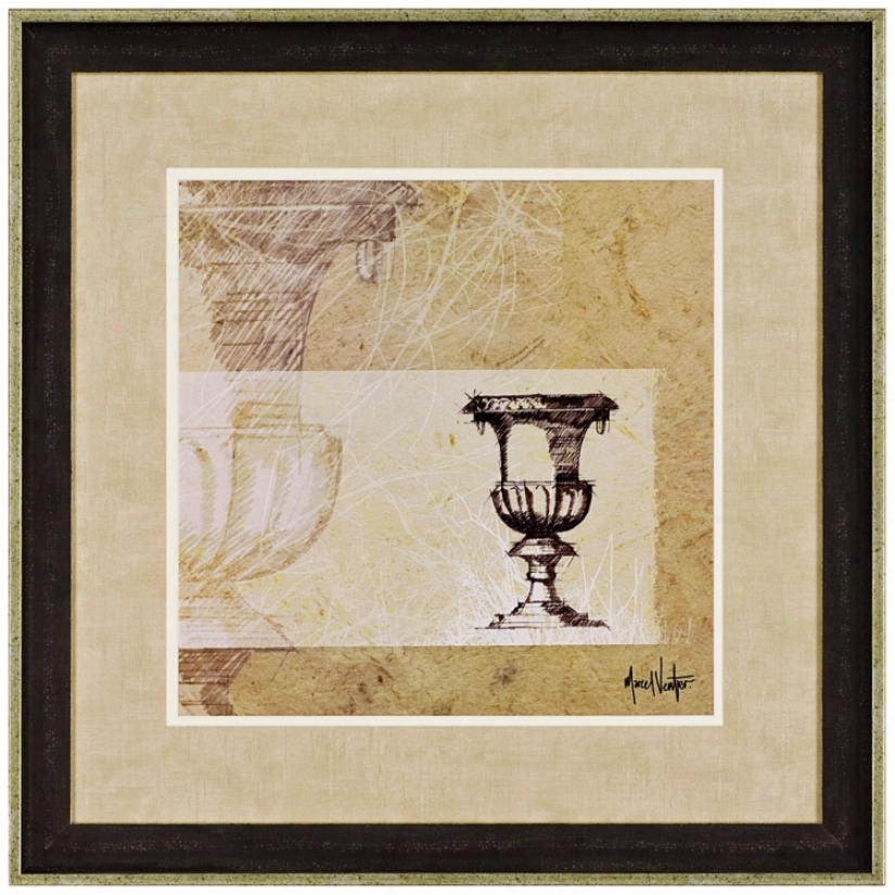 Urn Vase 28" Square Wall Art (j5597)