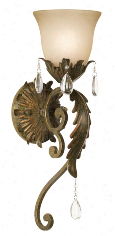 Valentina Collection 19 1/2" High Iron Leaf Wall Sconce (95309)