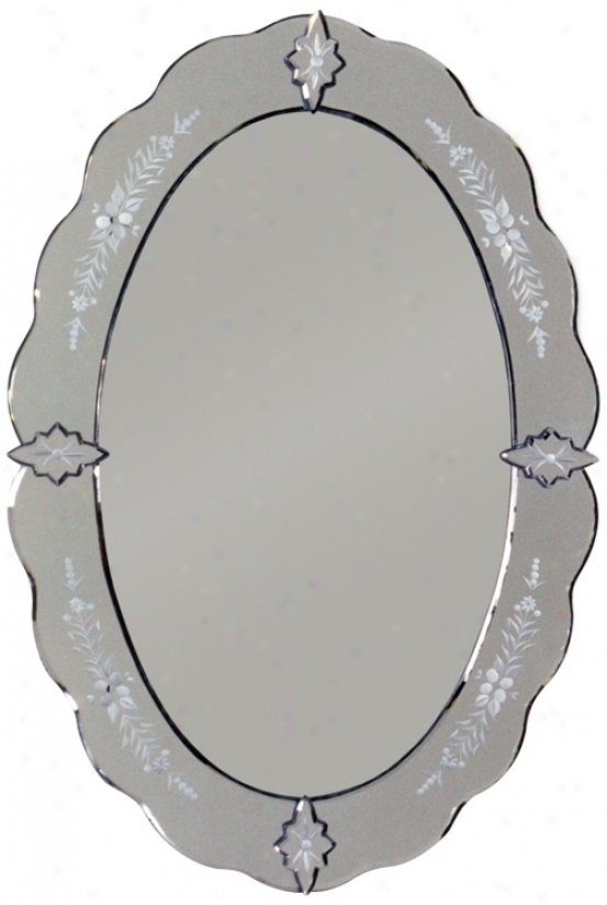 Venetiam Oval 30" High Wall Mirror (m3528)