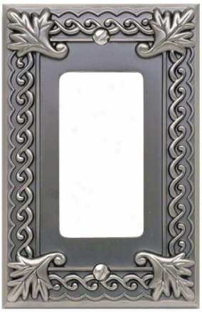 Venetian Pewter Finish Single Rocker Wall Plate (85484)