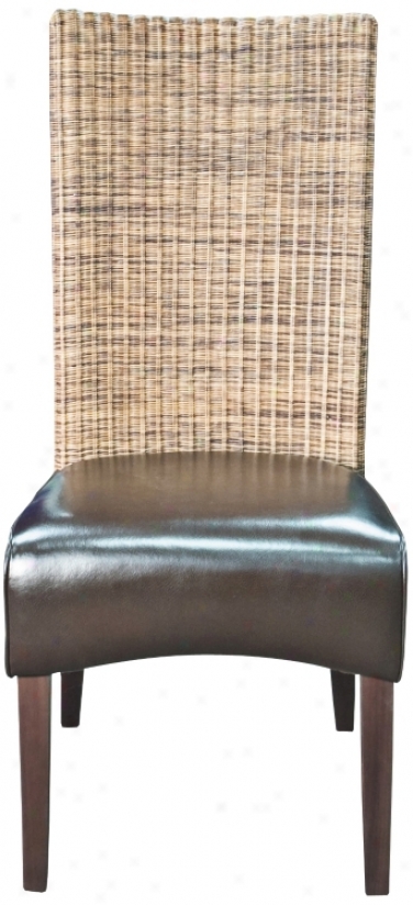 Vera Havana Bonded Leather Side Chair (g878)