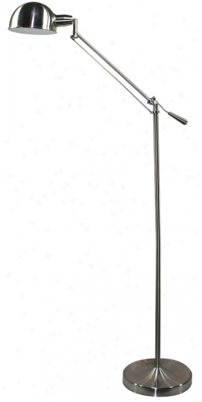 Verilux Brookfield Brushed Nickel Finish Floor Lamp (g1700)