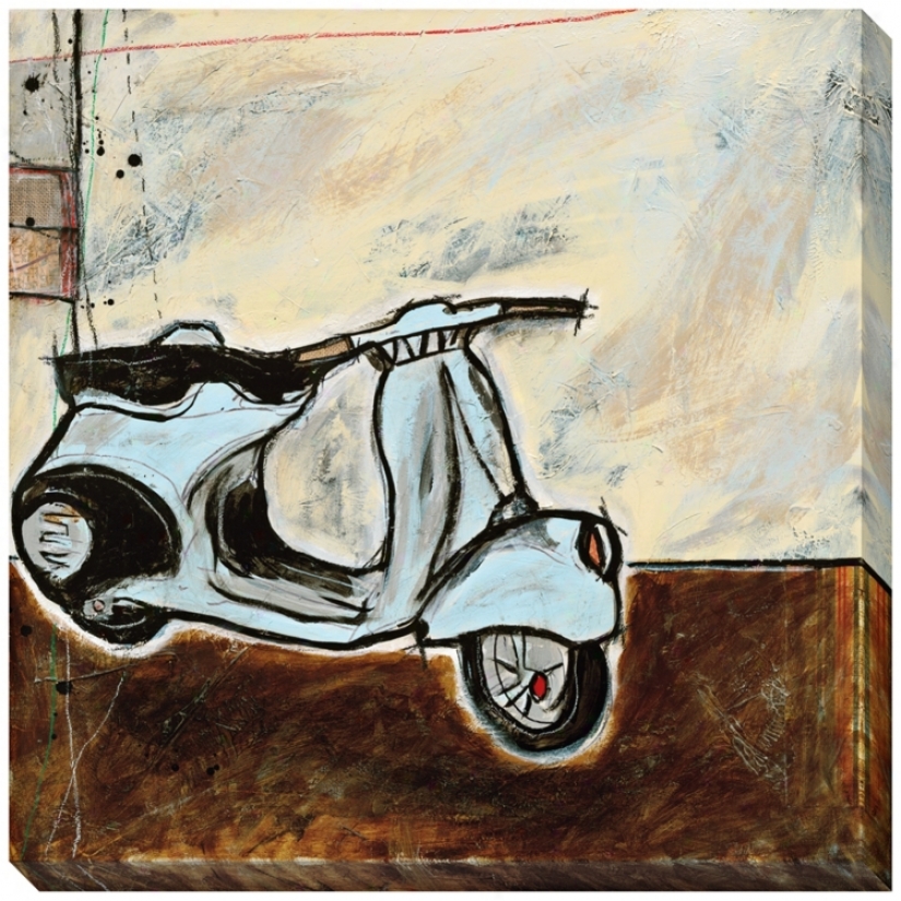 Vespa I Limited Edition Giclee 40" Square Wall Art (l0455)