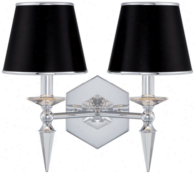 Vienna Full Spectrum Silvery And Crystal 2-light Wall Sconce (r2857)