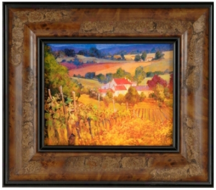 Vineyard Hill Print 10" High Wall Art (j4143)