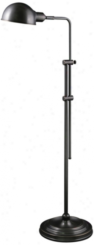 Wallis Mission Bronze Adjustable Pharmacy Floor Lamp (v0546)