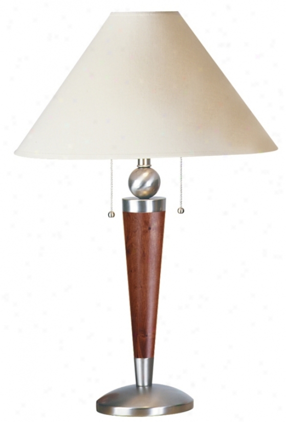 Walnut Finish Pole Synopsis Lamp (58113)