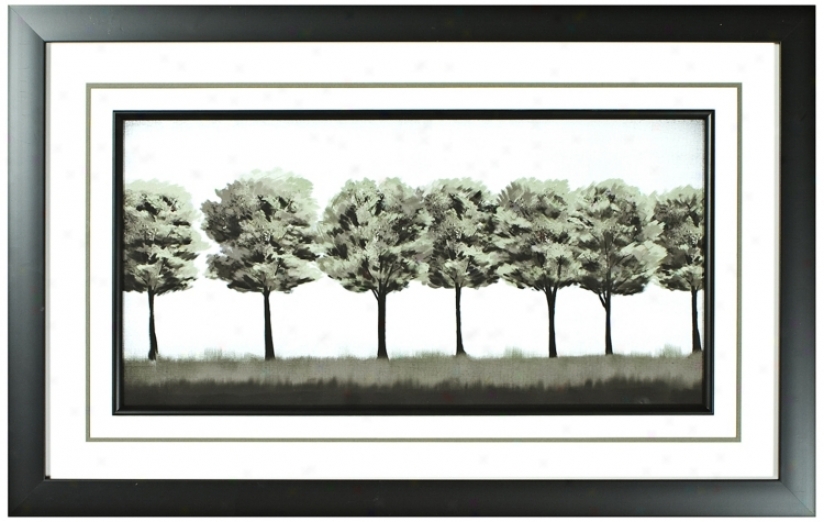 Walt Disney Melody Time Trees Print Framed 33" Wide Wall Art (j5082)