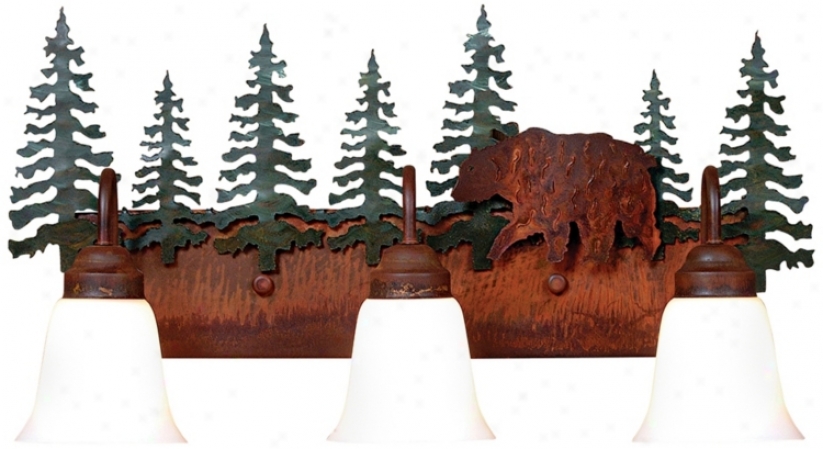 Wasatch Collection Bear 26" Wide Bathroom Light Fixture (j0538)