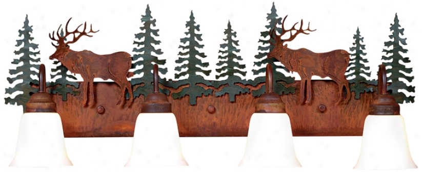 Wasatch Collection Elk 36" Wide Bathroom Light Fixture (j0542)