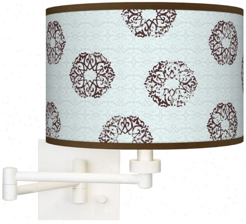 Weathered Medallion Giclee Pure Plug-in Swing Arm Wall Light (h6558-t8201)