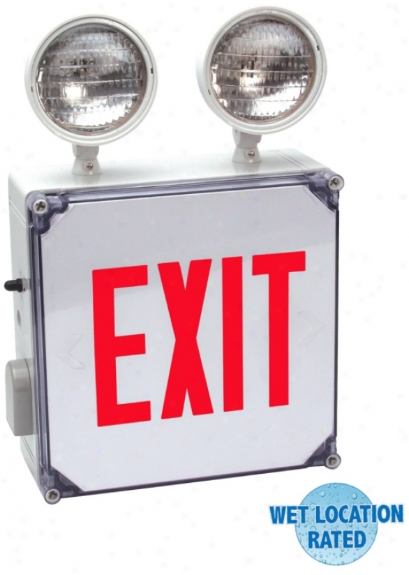 Wet Situation Red Emergency Light Exit Sign (54335)