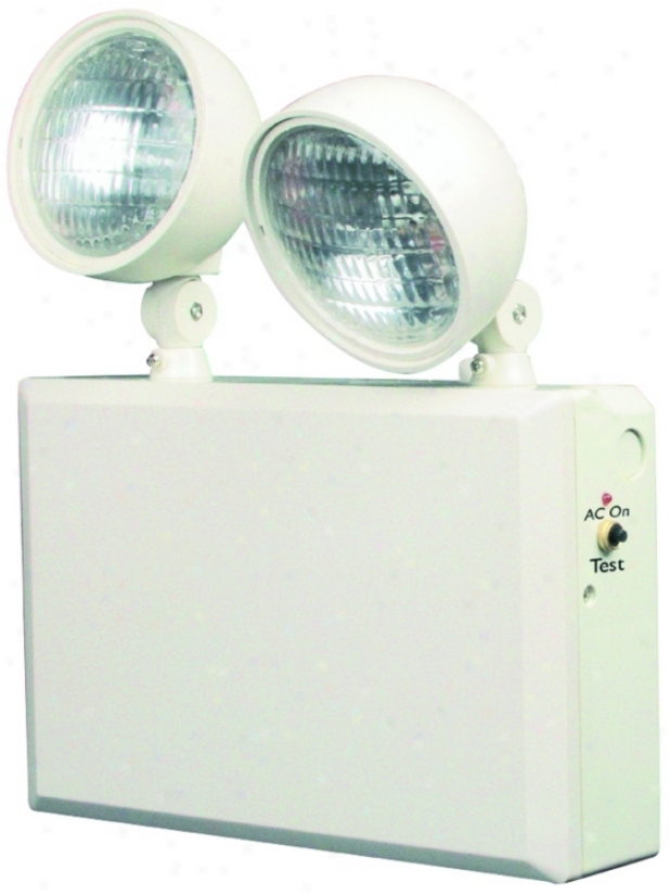 White 2-head 6v 50w Emergenyc Light (43176)